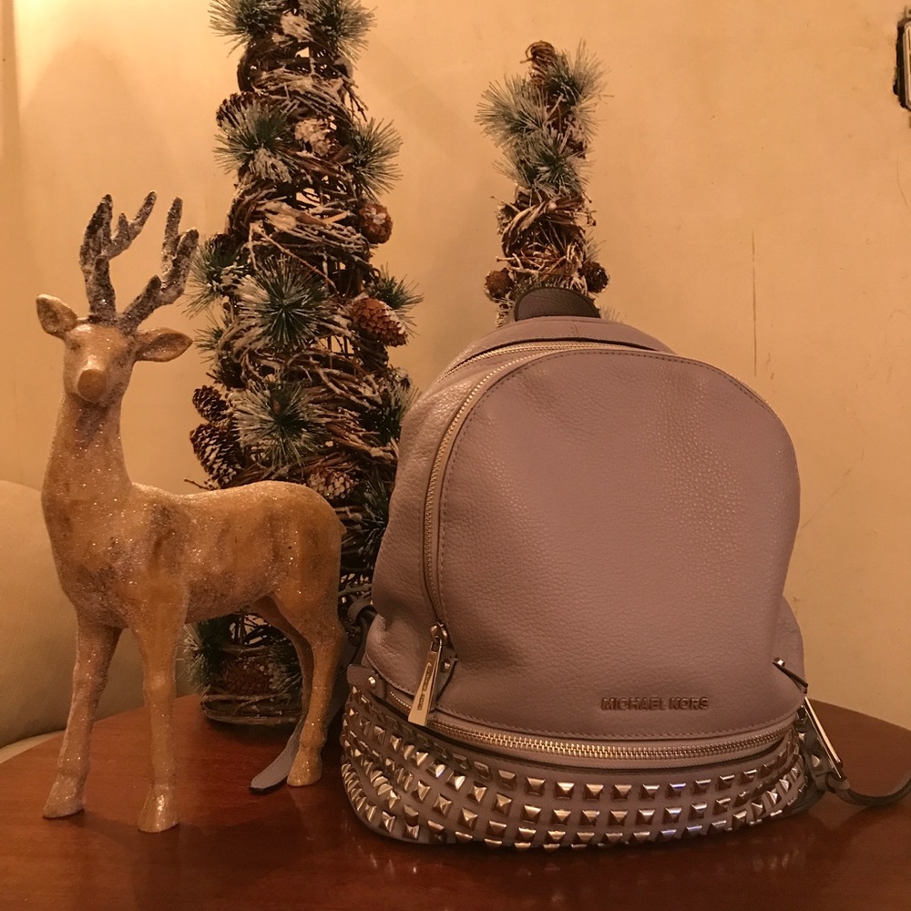 Auth Michael Kors MK Rhea Studded Backpack. EUC!